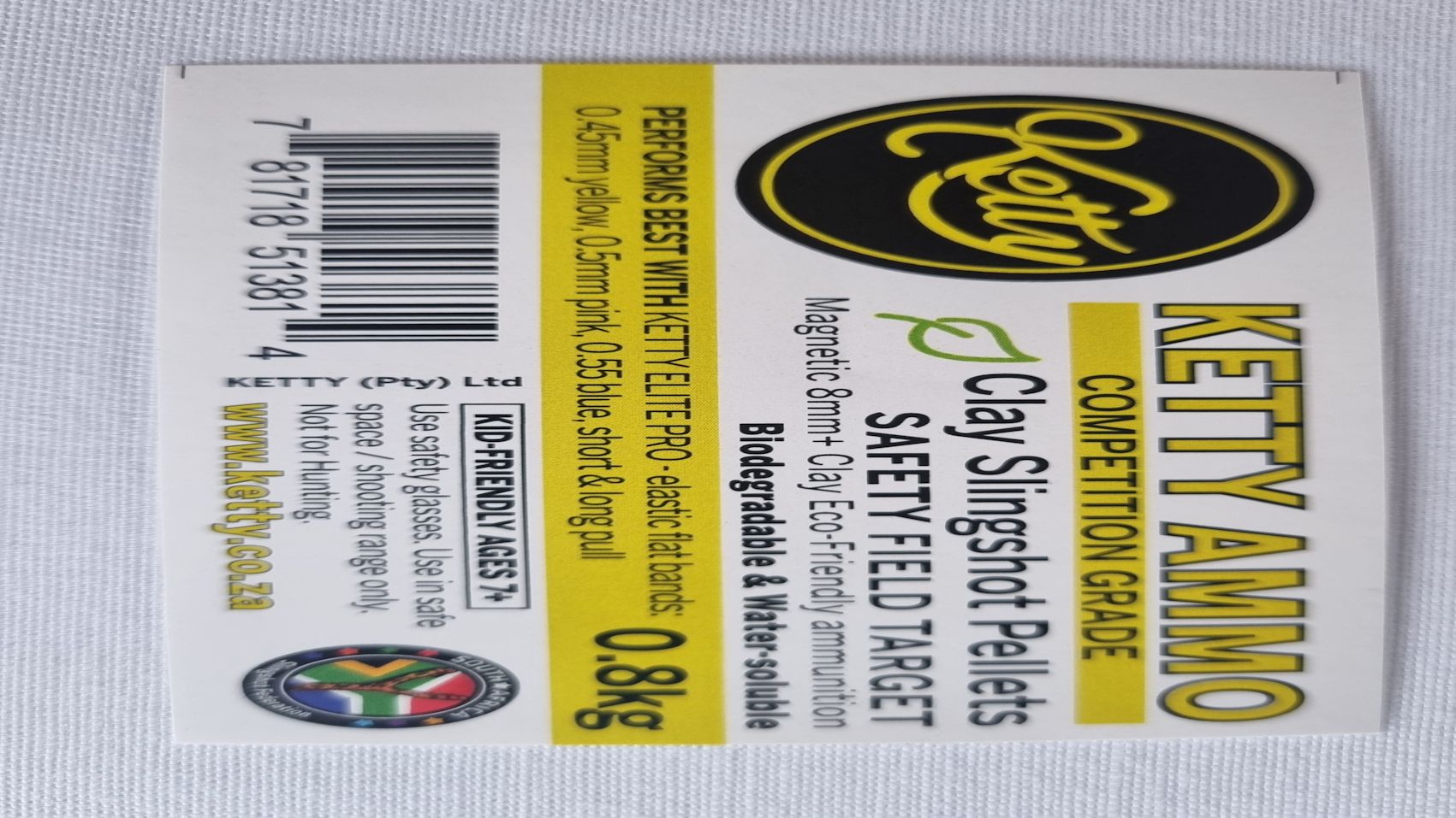 Ketty Yello Clay - Ammo Pellets 8-9mm 0.8kg (800gr) - Image 2