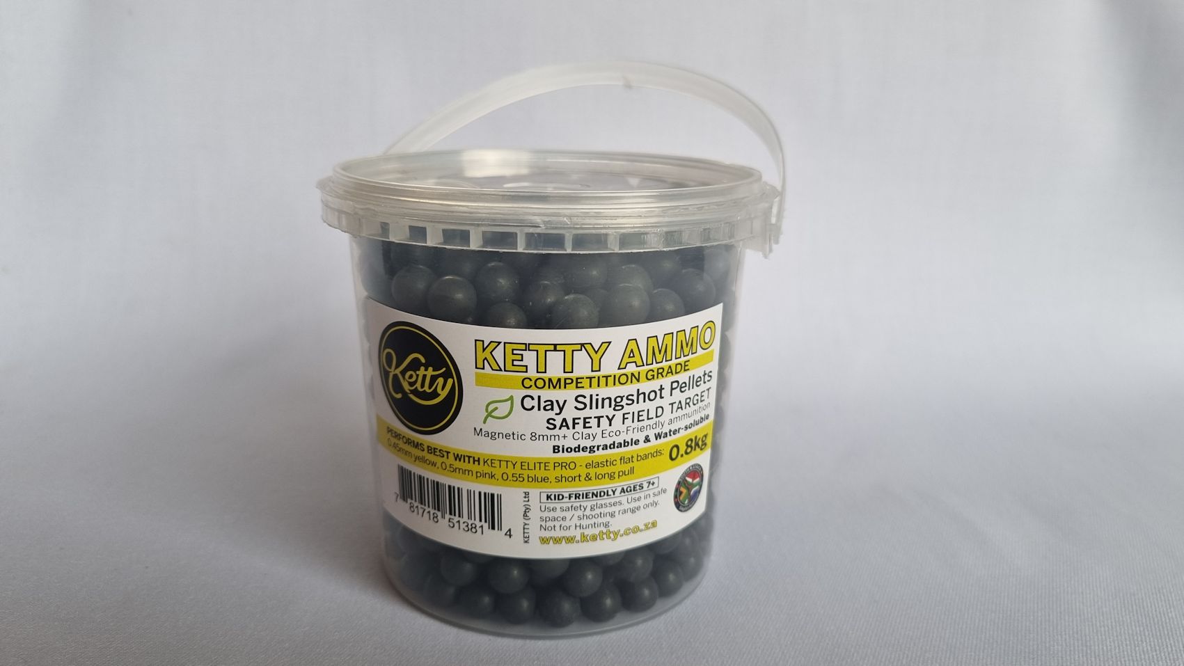 Ketty Black Clay - Ammo Pellets 8-9mm 0.8kg (800gr)